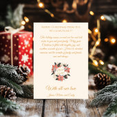 ミニマリストクリスマスカード&エレガントオリーブブランチ 招待状