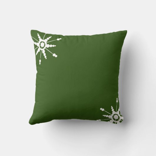 ミニマリストクリスマススノーフレークフェスティバルリバーシブル クッション (裏面)