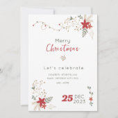ミニマリストクリスマスセール , ホリデーシーズンおめでとうございます 招待状 (正面)