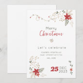 ミニマリストクリスマスセール , ホリデーシーズンおめでとうございます 招待状 (正面/裏面)