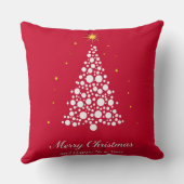ミニマリストクリスマスツリーイラストレーション クッション (裏面)