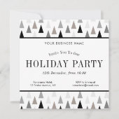 ミニマリストクリスマスツリーズホリデーパーティービジネス 招待状 (正面)