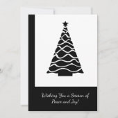 ミニマリストクリスマスツリービジネスホリデーカード シーズンカード (正面)
