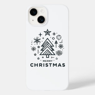 ミニマリストクリスマスツリーメリークリスマスデザイン Case-Mate iPhone 14ケース