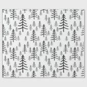 ミニマリストクリスマスツリーラッピング紙 ラッピングペーパー (フラット)