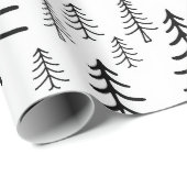 ミニマリストクリスマスツリーラッピング紙 ラッピングペーパー (ロールコーナー)