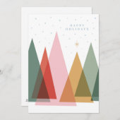 ミニマリストクリスマスツリー シーズンカード (正面/裏面)