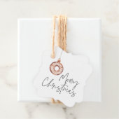 ミニマリストクリスマスドーナツオーナメントメッセージカード フェイバータグ (インサイチュ)