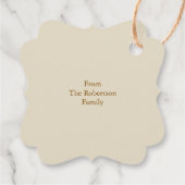 ミニマリストクリスマスドーナツオーナメントメッセージカード フェイバータグ (裏面)