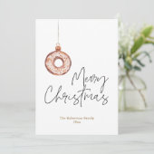 ミニマリストクリスマスドーナツオーナメント シーズンカード (スタンド正面)