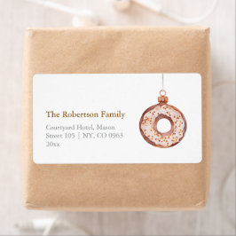 ミニマリストクリスマスドーナツオーナメント ラベル