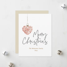 ミニマリストクリスマスハートオーナメント