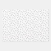 ミニマリストクリスマスブラック&ホワイトシンプルの星 ラッピングペーパーシート (正面)