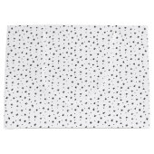 ミニマリストクリスマスブラック&ホワイトシンプルの星 ラージペーパーバッグ (正面)