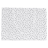 ミニマリストクリスマスブラック&ホワイトシンプルの星 ラージペーパーバッグ (裏面)