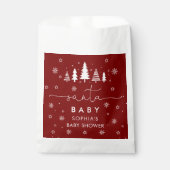ミニマリストクリスマスベビーシャワーレッド フェイバーバッグ (正面)
