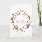 ミニマリストクリスマスリースホリデーカード カード (正面)