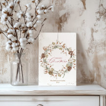 ミニマリストクリスマスリースホリデーカード