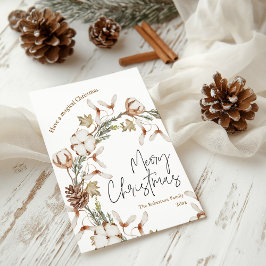 ミニマリストクリスマスリースホリデーカード シーズンポストカード