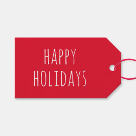 ミニマリストクリスマス | クラシックレッド ウィンターホリデー ギフトタグ