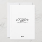 ミニマリストクリスマス |一枚の写真で、喜びと平和を シーズンカード (裏面)