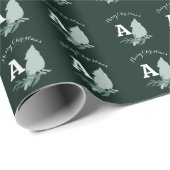 ミニマリストクリスマス（鳥）ショウジョウコウカンチョウ植物学 ラッピングペーパー (ロールコーナー)