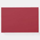 ミニマリストクリムゾンレッド結婚ズゲストブック ゲストブック (裏面)