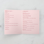 ミニマリストクリムゾンレッド結婚式 プログラム (内部)