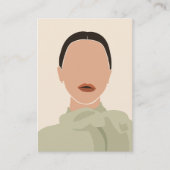 ミニマリストクリームジュエリーディスプレイカード コーリングカード (正面)