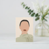 ミニマリストクリームジュエリーディスプレイカード コーリングカード (スタンド正面)