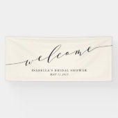 ミニマリストクリームブラックグリーンブライダルシャワーへようこそ 横断幕 (横)