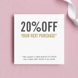 ミニマリストクリーンはっきりした美しいサロンクーポン 割引カード