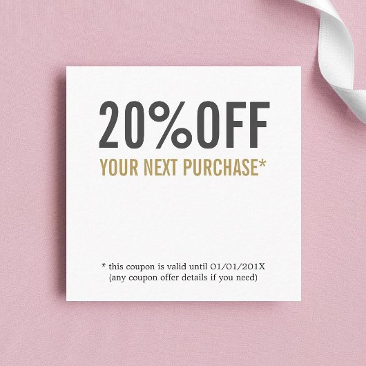 ミニマリストクリーンはっきりした美しいサロンクーポン 割引カード