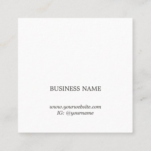 ミニマリストクリーンはっきりした美しいサロンクーポン 割引カード (裏面)