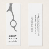 ミニマリストクリーングレーはさみ美容師 (正面&裏面)