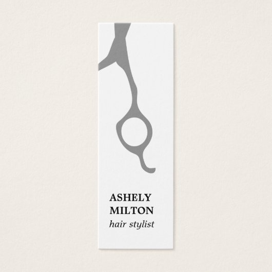 ミニマリストクリーングレーはさみ美容師 (正面)