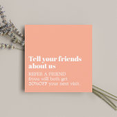 ミニマリストクリーンパステルはっきりしたサロン 紹介カード