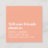 ミニマリストクリーンパステルはっきりしたサロン 紹介カード (正面)