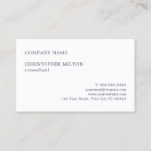 ミニマリストクリーンブルーホワイトコンサルタント 名刺 (正面)