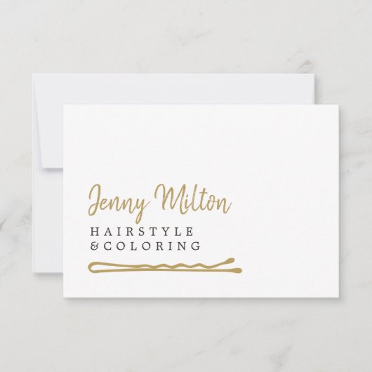 ミニマリストクリーン白フェイク金ゴールドヘア (正面)