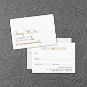 ミニマリストクリーン白フェイク金ゴールドヘア