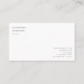 ミニマリストクリーン白プロフェッショナル名刺 名刺 (正面)