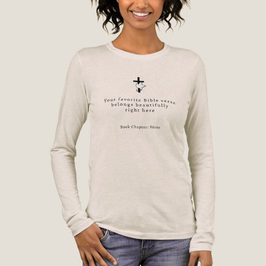 ミニマリストクロス聖書の詩 トライブレンドＴシャツ (正面)