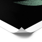 ミニマリストグラディエント赤バラ花 ポスター (角)