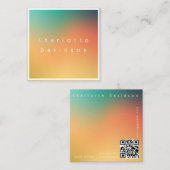 ミニマリストグラデーション名刺 スクエア名刺 (正面/裏面)