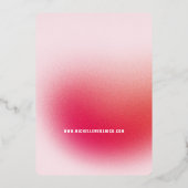 ミニマリストグラデーション日付カードを保存 箔招待状 (裏面)