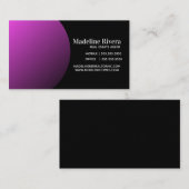 ミニマリストグラデーショ実在ン紫不動産業者 名刺 (正面/裏面)