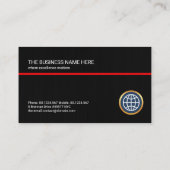 ミニマリストグランジブラックレッドラインのビジネスウーマンCEO 名刺 (裏面)