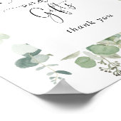 ミニマリストグリーンのユーカリカードとギフトサイン ポスター (角)