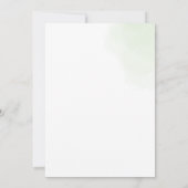 ミニマリストグリーンの結婚式招待状 招待状 (裏面)